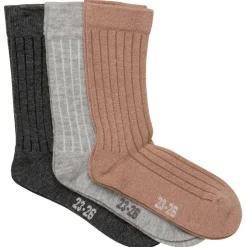 Minymo - Kid's Wool Socks Rib 3-Pack - Multifunktionssocken
