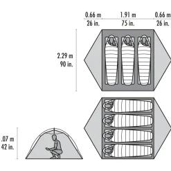 MSR - Hubba Hubba LT 3 Person - 3-Personen Zelt