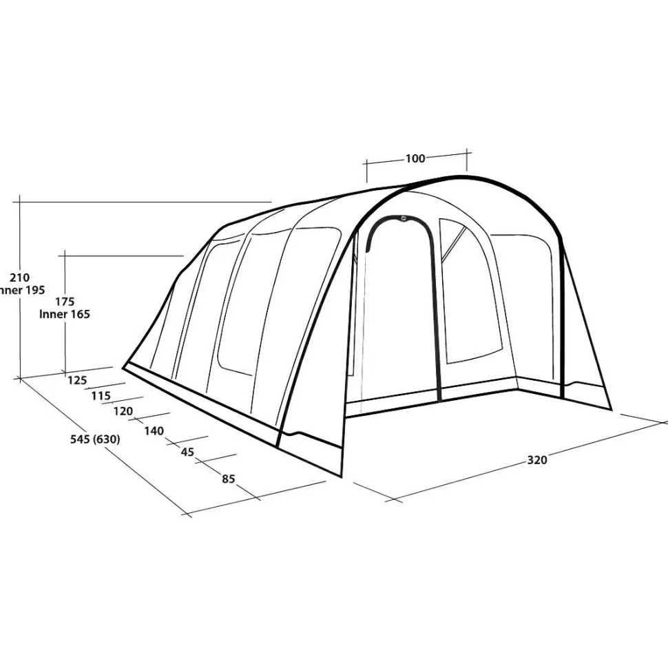 Outwell - Colorado 5 Air - 4-Personen Zelt