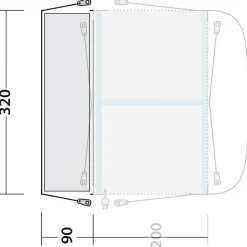 Outwell - Tall Connection Parkville 200SA - Zelterweiterung
