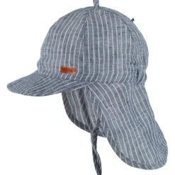 Pure Pure - Kid's Nackenschutz Leinen gestreift - Cap