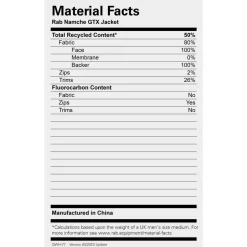 Rab - Namche GTX Jacket - Regenjacke
