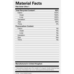 Rab - Solar Ultra 1 - Kunstfaserschlafsack