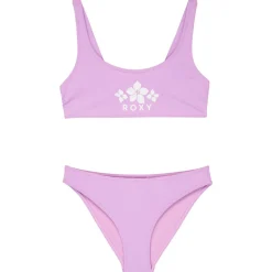 Roxy - Kid's Solid Active RG Bralette Set - Bikini