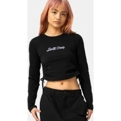 Santa Cruz - Women's Love Script Strip Tie L/S Top - Longsleeve