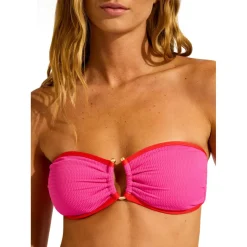 Seafolly - Women's Beach Bound Ring Front Bandeau - Bikini-Top