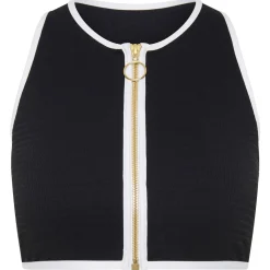 Seafolly - Women's Beach Bound Zip Front Tank Top - Bikini-Top