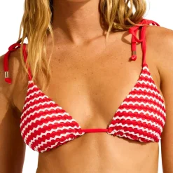 Seafolly - Women's Mesh Effect Slide Tri - Bikini-Top