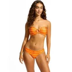 Seafolly - Women's Soundwave Hipster Tie Side - Bikini-Bottom