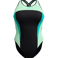 Speedo - Women's High Neck Splice Crossback Swimsuit - Badeanzug