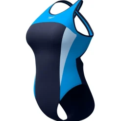 Speedo - Women's High Neck Splice Crossback Swimsuit - Badeanzug