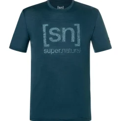 super.natural - Logo Lines Tee - Merinoshirt