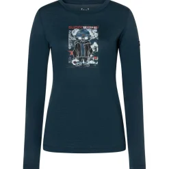 super.natural - Women's Crazy Mouse L/S - Merinoshirt