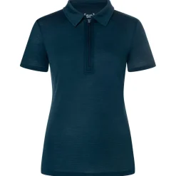 super.natural - Women's Zip Polo - Merinoshirt