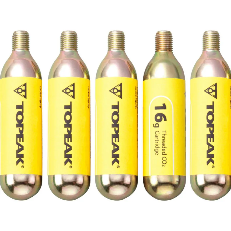 Topeak - CO2 Kartuschen mit Gewinde (5er Set) - CO2-Pumpe