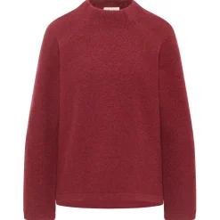 Tranquillo - Women's Kurzer Pullover aus Reiner Walkwolle - Wollpullover