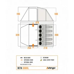 Vango - Beta 550XL - Gruppenzelt