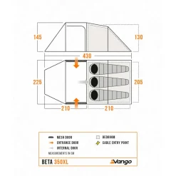 Vango - Beta 350XL - 3-Personen Zelt