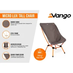 Vango - Micro Tall Lux Chair - Campingstuhl