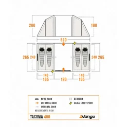 Vango - Tacoma 400 Package - 4-Personen Zelt