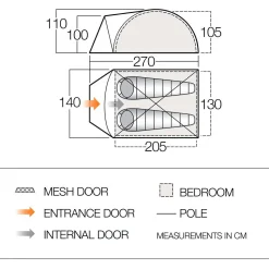 Vango - Tay 200 - 2-Personen Zelt
