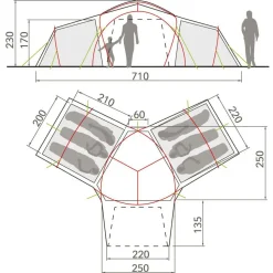 Vaude - Badawi Long 6P - Gruppenzelt
